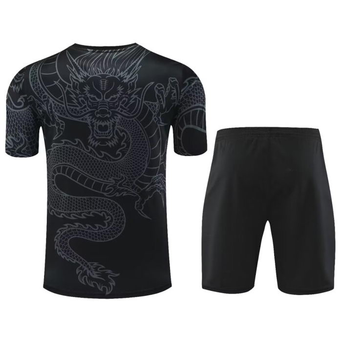 Chandal del Real Madrid Dragon Manga Corta 24-25 Negro - Pantalon Corto